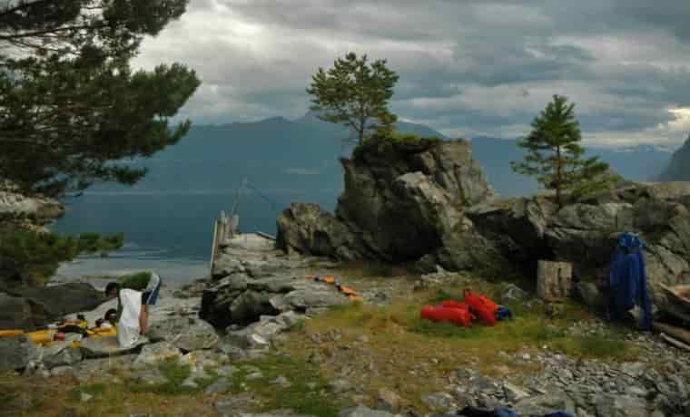 Campsite by the lake