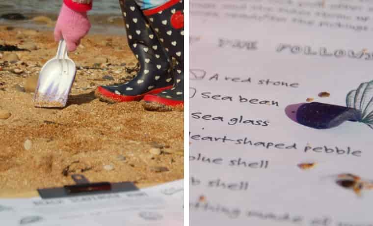 Scavenger hunt on the beach