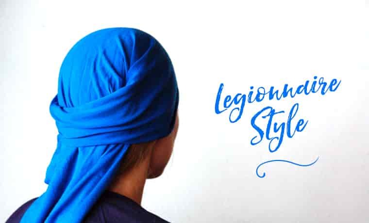 Woman wearing a Buff Legionnaire style