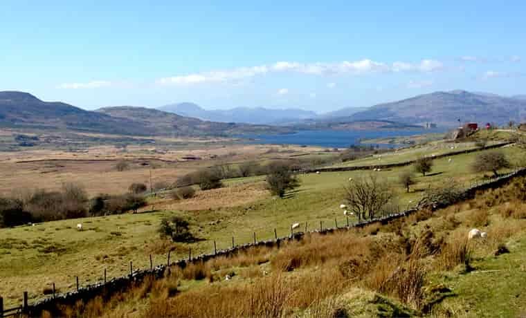 Welsh mountains and lake