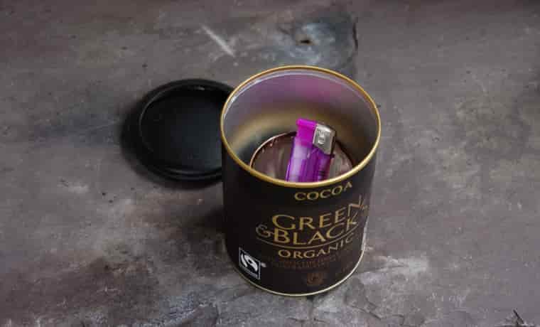 Soda can stove in storage pot