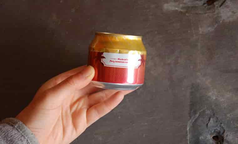 Finished soda can stove
