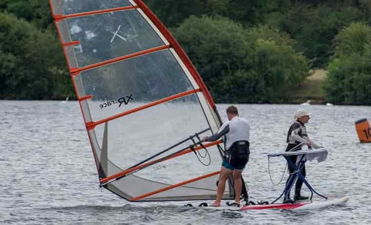Extreme Ironing windsurfers