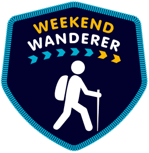 camping badge - weekend wanderer