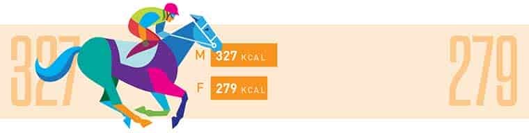 Calories burned horse riding