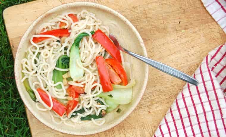 One pot camping meals curried noodles