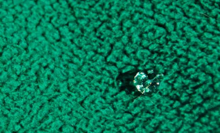 Water bead on fleece