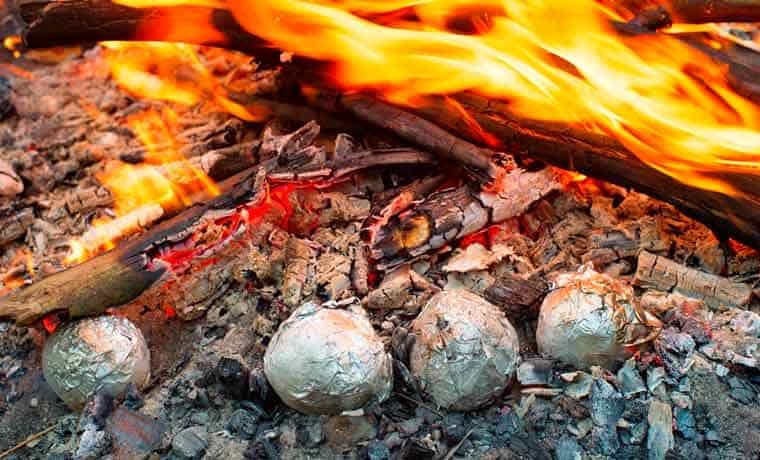Foil camp cooking