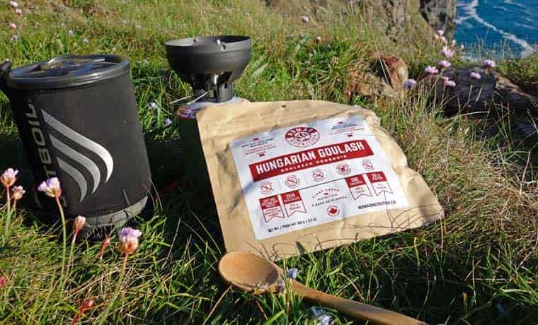 Pack of camping food