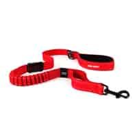 Shock absorber dog leash for backpacking