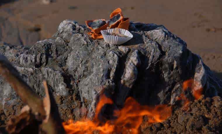 Home made fire starters by the fire