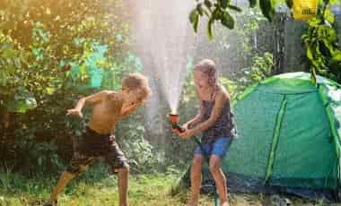 Kids playing in water