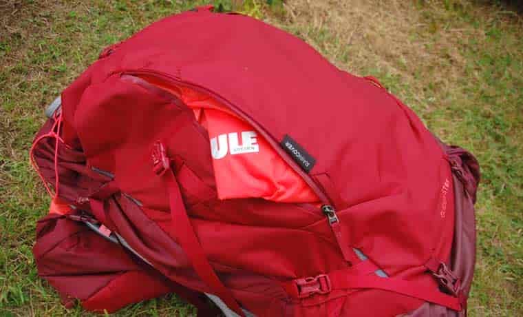 Front zip pocket
