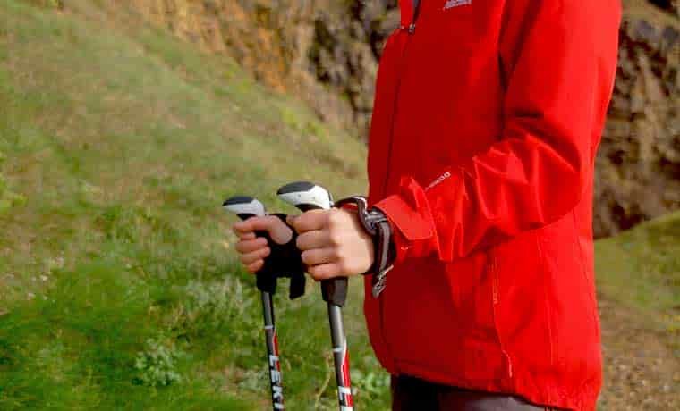 Hiking pole arm angle