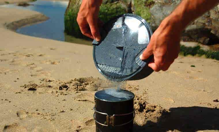 Pouring water from pot