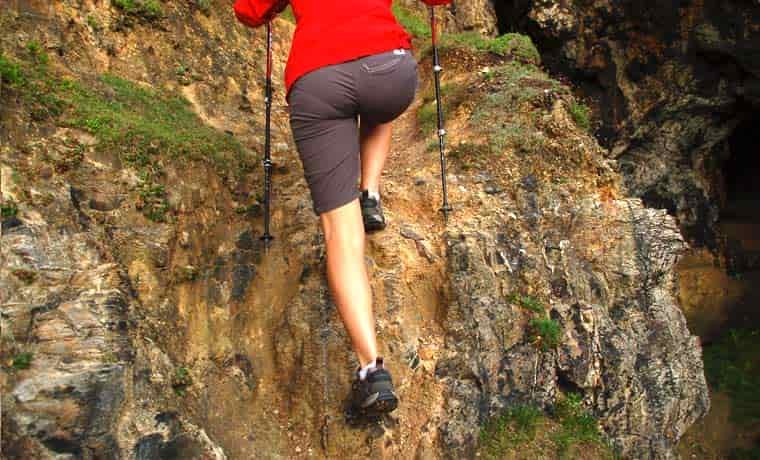 Uphill pole use