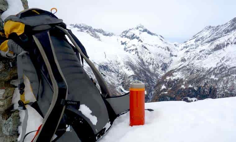 Bottle in the snow