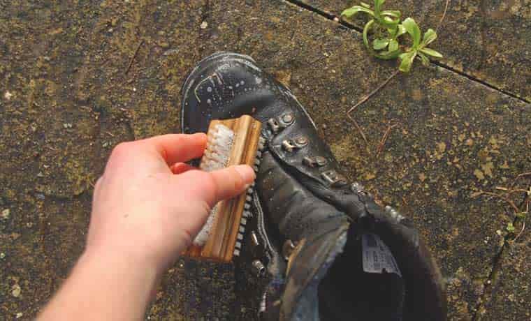 Cleaning hiking boots