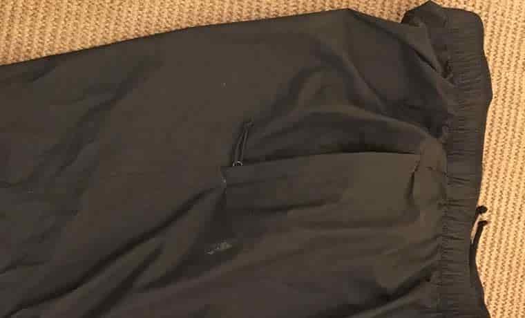 Pocket of waterproof pants