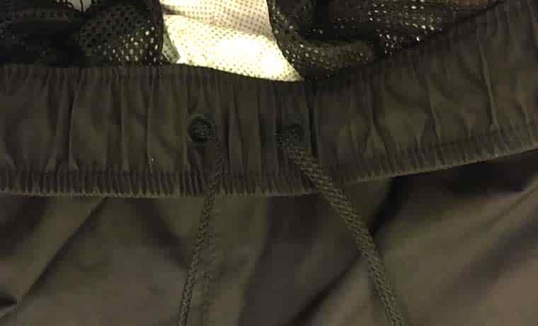 Waistband of waterproof pants