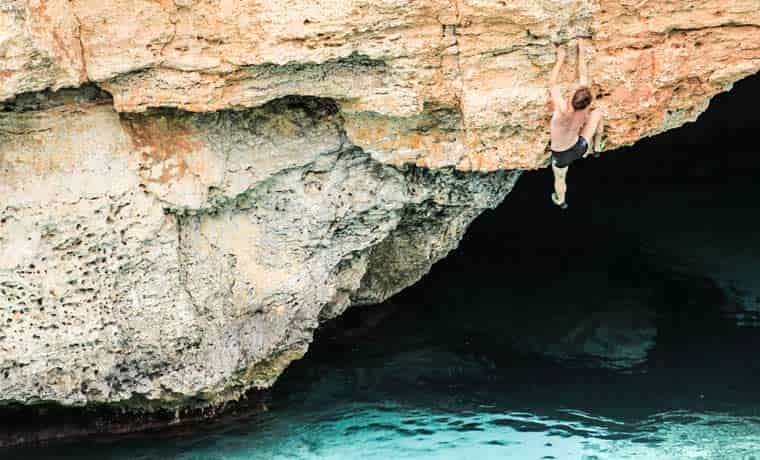 Deep water soloing