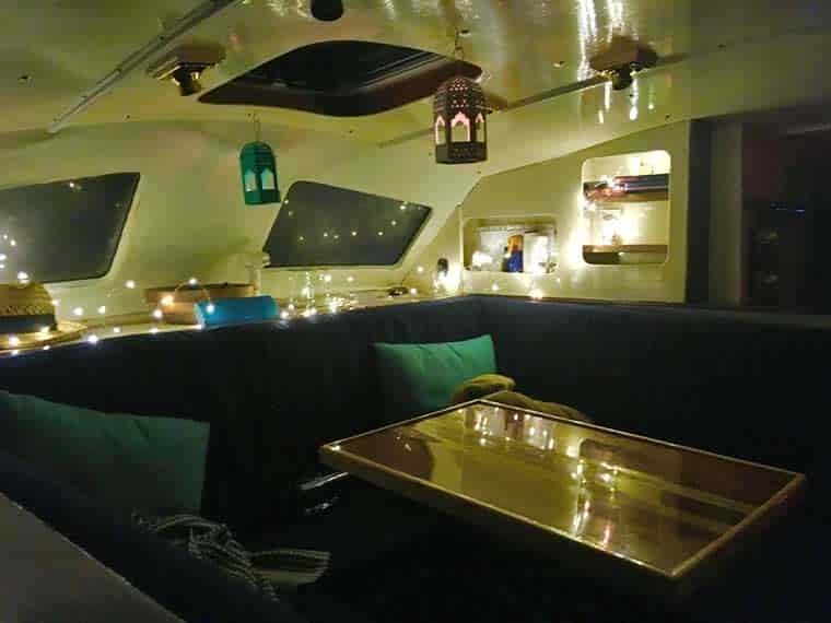 Inside boat