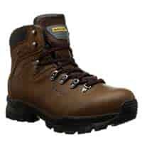 Leather hiking boots