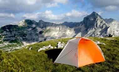 Tent in the mountains