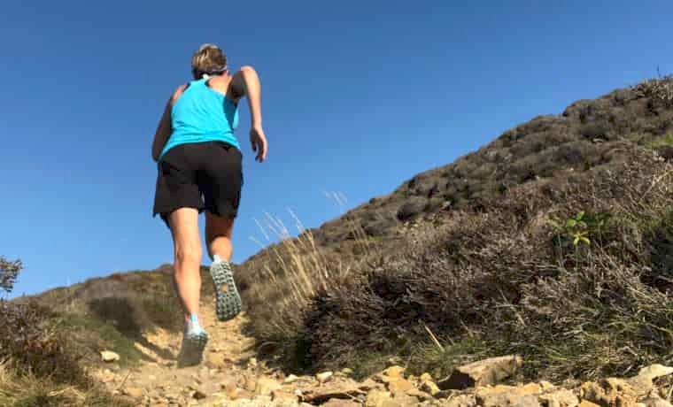 Woman trail running
