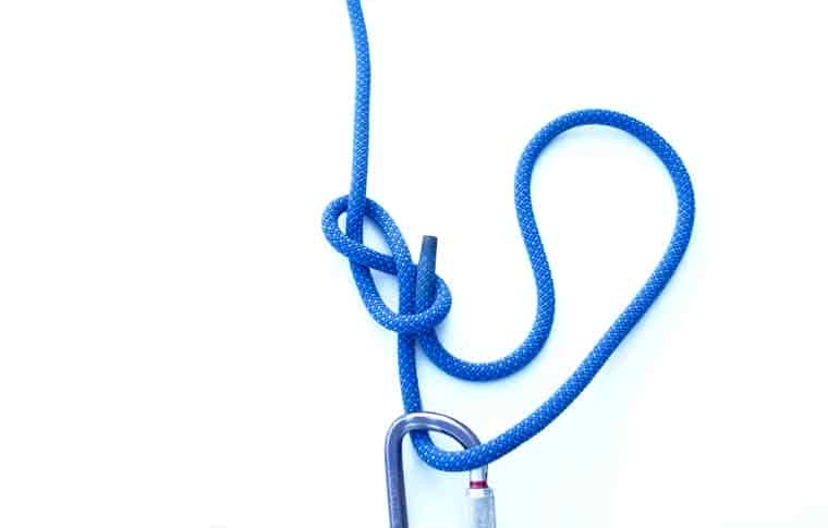 Figure eight tie-in knot