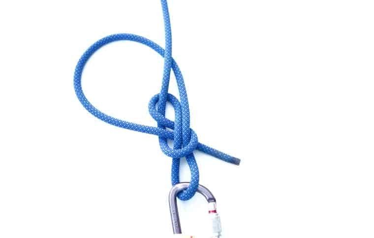 Figure eight tie-in knot