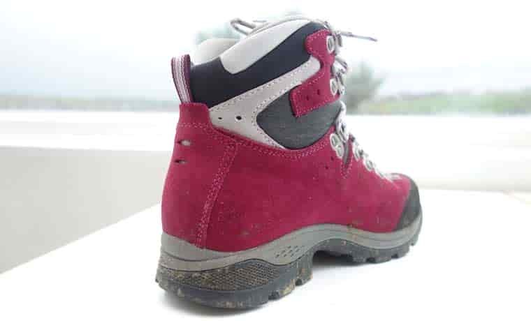 Back of hiking boot