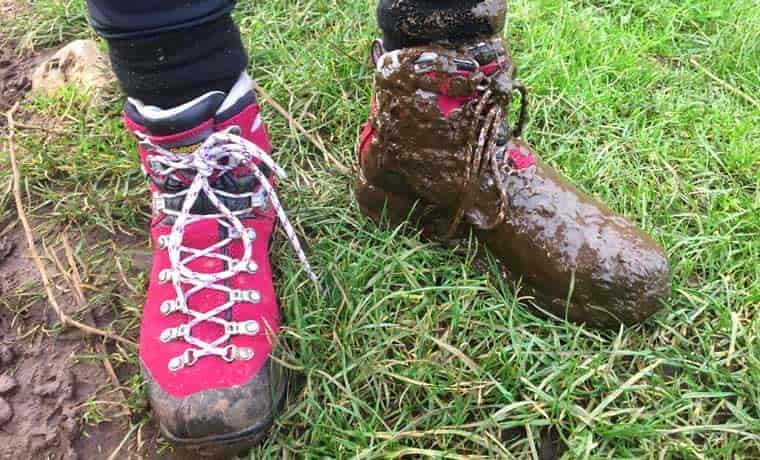 Muddy boots
