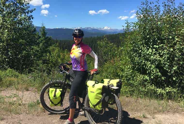 Woman on bike