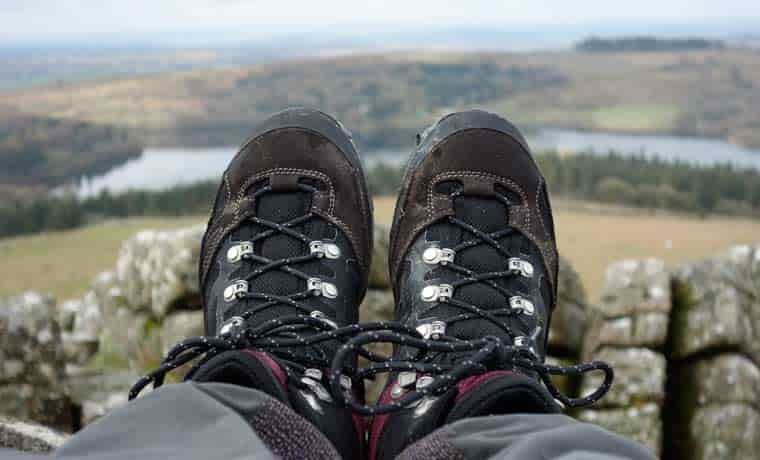 Aku hiking boots from above