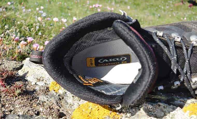 Inside hiking boots