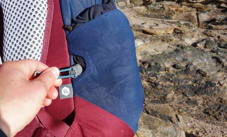 Compression strap on bag