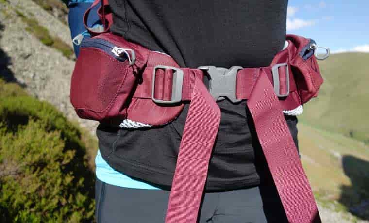 Hip belt of pack