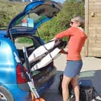Packing kayak in car