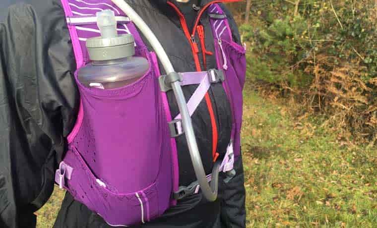 Bottle in pocket of vest