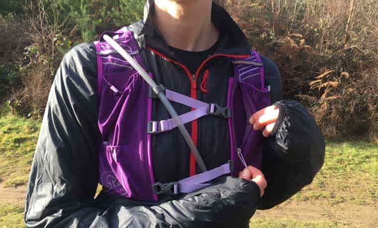 Chest strap pocket on vest