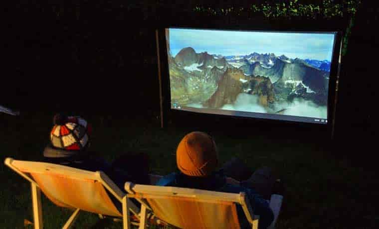 Watching-movie-outdoors