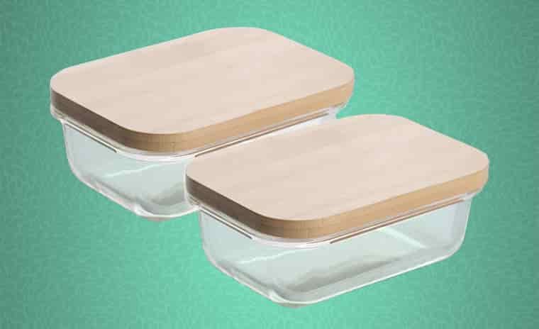 YUMUO Bamboo Lids Lunch Box Set