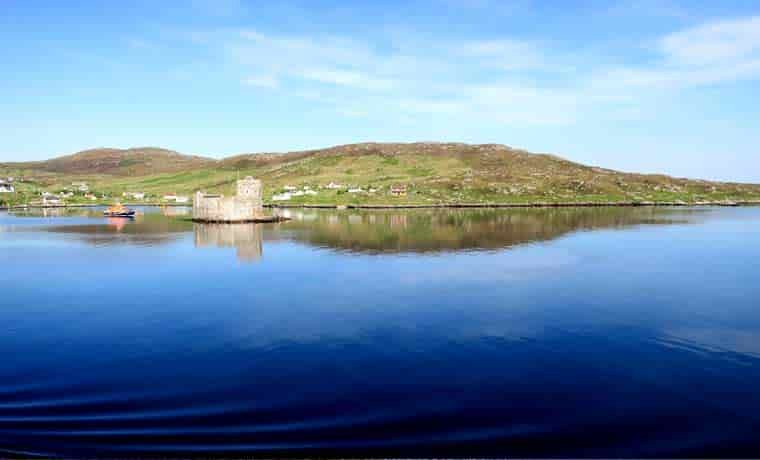 View of sea and hills