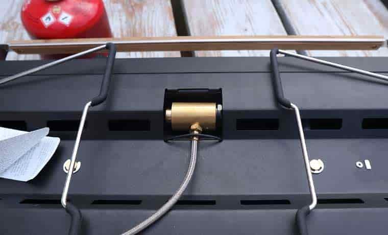 Underside of stove