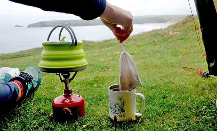 Coffee bag camping coffee