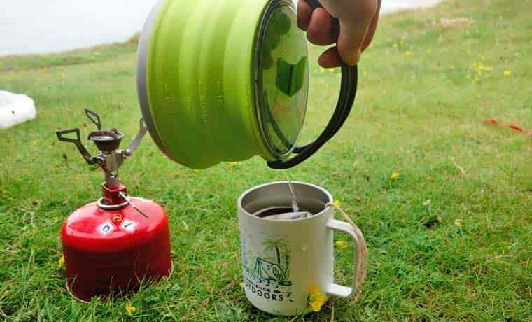 Coffee bag camping coffee