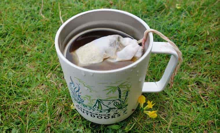Coffee bag camping coffee