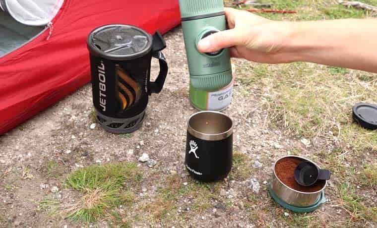 Nanopresso camping coffee