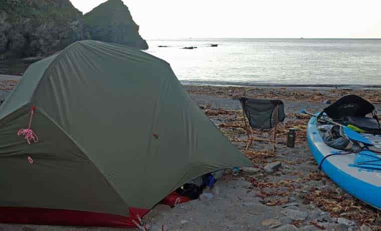 Chair and tent on beach